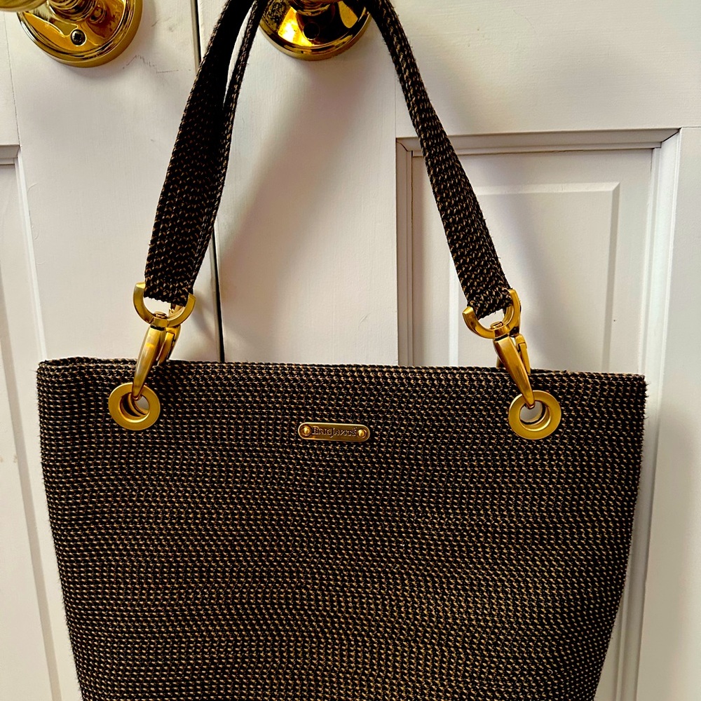 Eric Javits  Brown and Gold Purse.Brand new.NEVER USED.9H/13L/3D.Drop 8